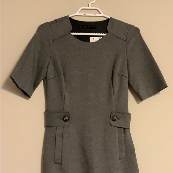 🆕 Zara Stretchy Grey Sheath Dress - Women’s Size XS - Picture 5 of 7